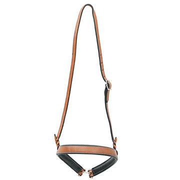 Bar H Equine Western Horse Genuine Leather Hand Tooled Nose band Brown